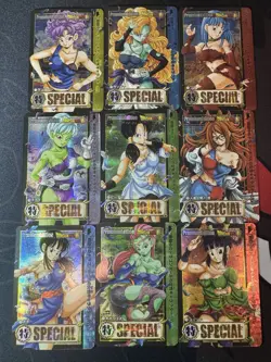 Set of 9 Dragon ball Waifu Heroes Premium Foil Holo Full Art Character Cards CCG - Image 1