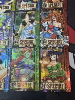 Set of 9 Dragon ball Waifu Heroes Premium Foil Holo Full Art Character Cards CCG - Image 4