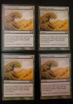 4x Rampant Growth M12 Core 2012 MtG Magic The Gathering NM/LP Playset 4 X4 - Image 1