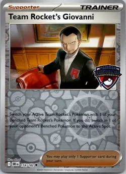 Pokemon TCG Team Rockets Giovanni 174/182 Regional Championship Promo - Image 1