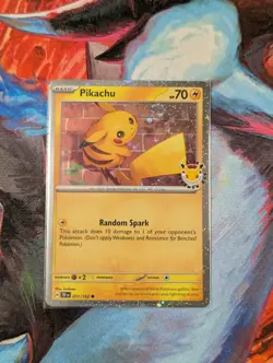 Pokemon Day- Pikachu 051 /162 Stamped 2026 Promo NM/M Awesome Swirl - Image 1