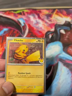 Pokemon Day- Pikachu 051 /162 Stamped 2026 Promo NM/M Awesome Swirl - Image 4