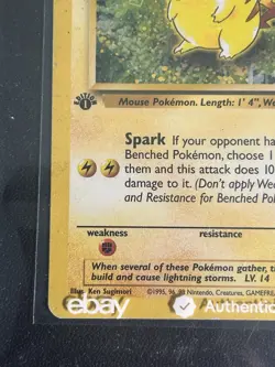 Pikachu 60/64 Jungle Set 1st Edition 1999 Vintage Pokemon TCG eBay Authentic - Image 5