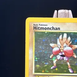 Pokemon TCG Hitmonchan 7/102 Base Set Holo Rare Unlimited WOTC Vintage 1999 - Image 2