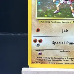 Pokemon TCG Hitmonchan 7/102 Base Set Holo Rare Unlimited WOTC Vintage 1999 - Image 5