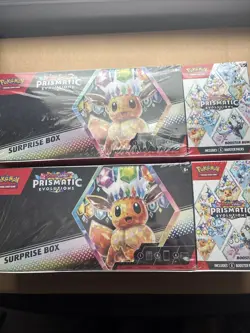 Pokemon TCG Prismatic Evolutions Surprise Box & Booster Bundle 2 Pack 2+2 Sam’s - Image 1