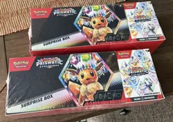 Pokemon Prismatic Evolutions Surprise Box + Booster Bundle Sealed 2-Pack - Image 1