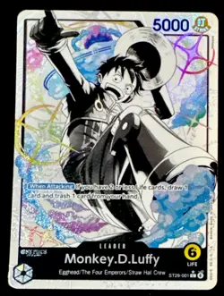 One Piece Monkey D Luffy ST29-001 Alt Art Leader Card Egghead Deck English - Image 1