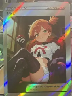 Pokemon Misty Anime Custom DIY Waifu Trainer Art Fanmade Pokemon card - Image 2