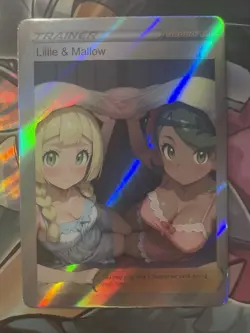 Pokemon Lillie & Mallow Anime Waifu Custom DIY Trainer Art Pokemon card - Image 2