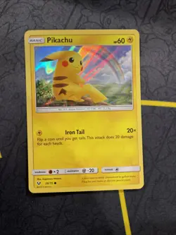 Pikachu - 28/73 - Pokemon Shining Legends Sun & Moon Holo Rare Card NM - Image 1