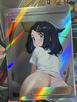 Pokemon Liko Anime Waifu Custom DIY Trainer Art Pokemon card - Image 1
