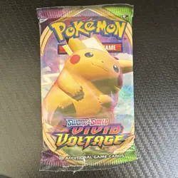 Pokemon TCG Sword & Shield Vivid Voltage Booster Pack 10 Cards Pikachu - Image 1