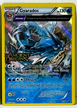 Pokemon XY Ancient Origins Gyarados Gold Foil Stamp Prerelease Card Insured - Image 1