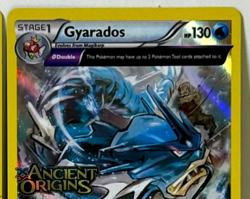 Pokemon XY Ancient Origins Gyarados Gold Foil Stamp Prerelease Card Insured - Image 2