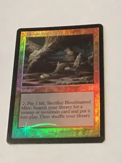 RARE FOIL MTG Onslaught #313 Bloodstained Mire (Original Owner) - Image 1