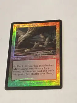 RARE FOIL MTG Onslaught #313 Bloodstained Mire (Original Owner) - Image 2