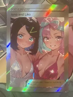 Pokemon Liko & Iono Anime Waifu Custom DIY Trainer Art Sexy Pokemon card - Image 1