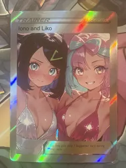 Pokemon Liko & Iono Anime Waifu Custom DIY Trainer Art Sexy Pokemon card - Image 2