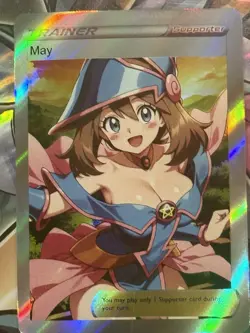 Pokemon May Dark Magician Girl Anime Waifu Custom DIY Trainer Art Sexy card - Image 3
