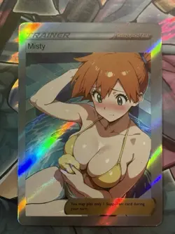 Pokemon Misty Anime Waifu Custom DIY Trainer Art Sexy Pokemon card - Image 1