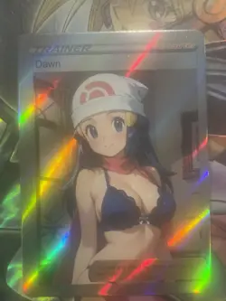 Pokemon Dawn Anime Waifu Custom DIY Trainer Art Pokemon card - Image 2