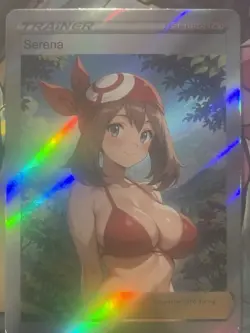 Pokemon May Anime Waifu Custom DIY Trainer Art Pokemon card - Image 1