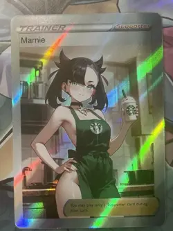 Pokemon Marnie Anime Waifu Custom DIY Trainer Art Pokemon card - Image 1