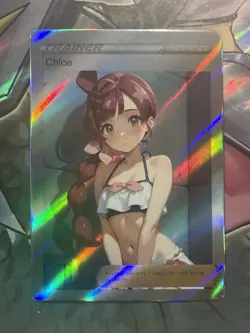 Pokemon Chloe Anime Waifu Custom DIY Trainer Art Pokemon card - Image 1