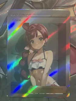 Pokemon Chloe Anime Waifu Custom DIY Trainer Art Pokemon card - Image 2