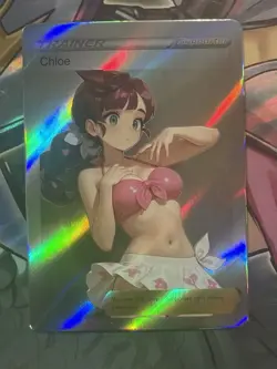 Pokemon Chloe Anime Waifu Custom DIY Trainer Art Pokemon card - Image 3