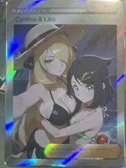 Pokemon Cynthia & Liko Anime Waifu Custom DIY Trainer Art Pokemon card - Image 3