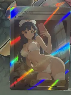 Pokemon Dawn Anime Waifu Custom DIY Trainer Art Pokemon card - Image 2