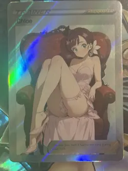 Pokemon Chloe Anime Waifu Custom DIY Trainer Art Pokemon card - Image 1