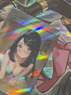 Pokemon Liko Anime Waifu Custom DIY Trainer Art Pokemon card - Image 1