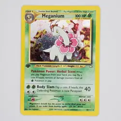 Pokemon TCG Neo Genesis 1st Edition Meganium Holo Rare Card 10/111 - Image 1