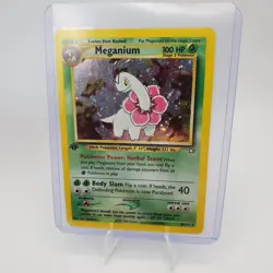 Pokemon TCG Neo Genesis 1st Edition Meganium Holo Rare Card 10/111 - Image 3