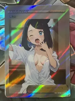 Pokemon Liko Anime Waifu Custom DIY Trainer Art Pokemon card - Image 1
