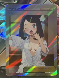 Pokemon Liko Anime Waifu Custom DIY Trainer Art Pokemon card - Image 2