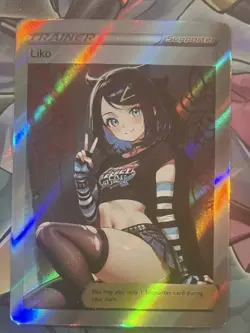 Pokemon Liko Anime Waifu Custom DIY Trainer Art Pokemon card - Image 1