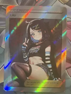 Pokemon Liko Anime Waifu Custom DIY Trainer Art Pokemon card - Image 3