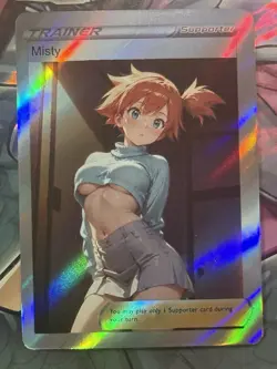 Pokemon Misty Anime Waifu Custom DIY Trainer Art Pokemon card - Image 2
