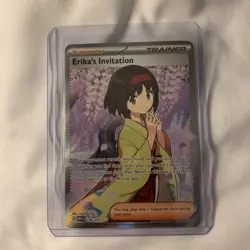 Pokemon TCG Scarlet & Violet Trainer Supporter Erika's Invitation 196/165 Mew EN - Image 1