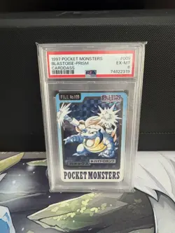 Pokemon Bandai Carddass Blastoise Japanese Prism #009 PSA 6 - Image 1
