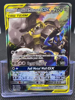 Pokemon Lucario & Melmetal GX SM192 - Black Star Promo- HP/DMG English - Image 1