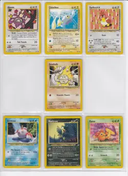 Pokemon Set of Common Cards (19) ( Neo Revalation Set) - Image 1