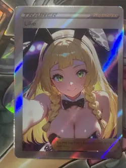 Pokemon Lillie Anime Waifu Custom DIY Trainer Art Sexy Pokemon card - Image 2