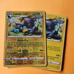 Reverse Holo LUXRAY 043/159 & non holo Crown Zenith SWSH pokemon cards bundle - Image 2