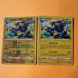 Reverse Holo LUXRAY 043/159 & non holo Crown Zenith SWSH pokemon cards bundle - Image 3