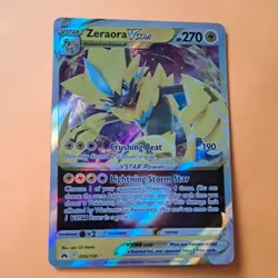 ZERAORA VSTAR 055/159 crown zenith SWSH Ultra Rare POKEMON card Near Mint - Image 1